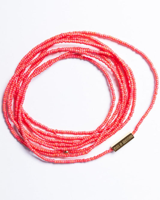 Coral Gratitude Bracelet Wrap