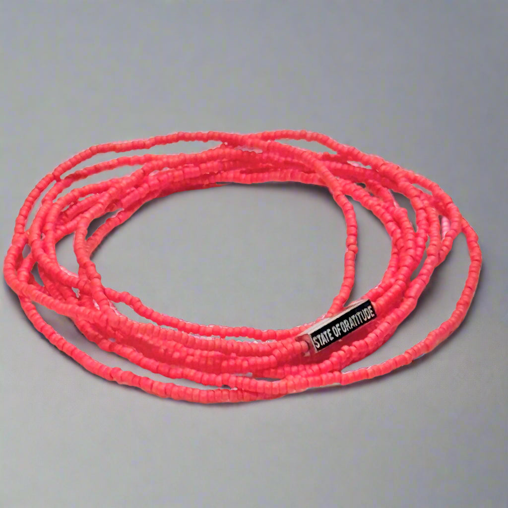 Coral Gratitude Bracelet Wrap