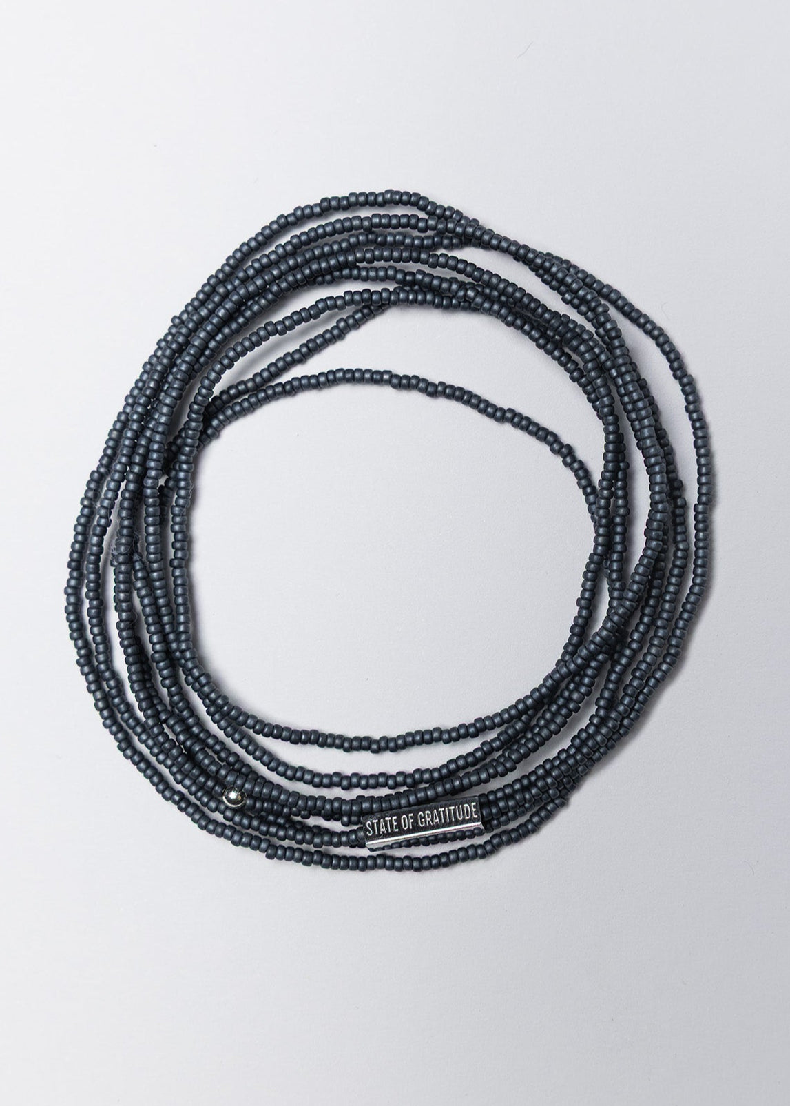 Gunmetal Intention Wrap Bracelet