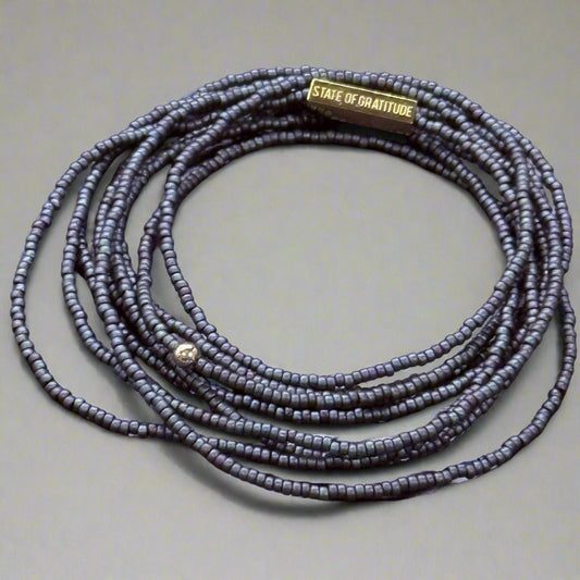 Midnight Blue Gratitude Bracelet Wrap