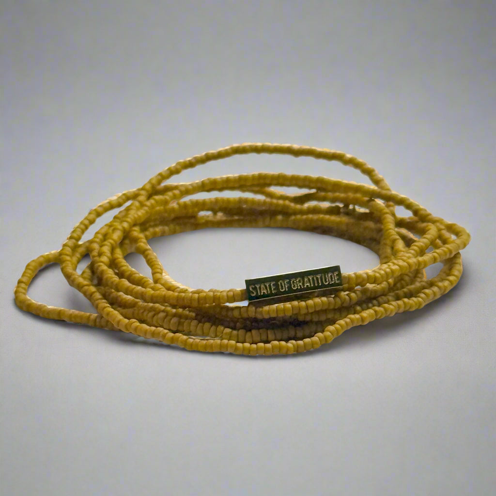 Mustard Gratitude Bracelet Wrap