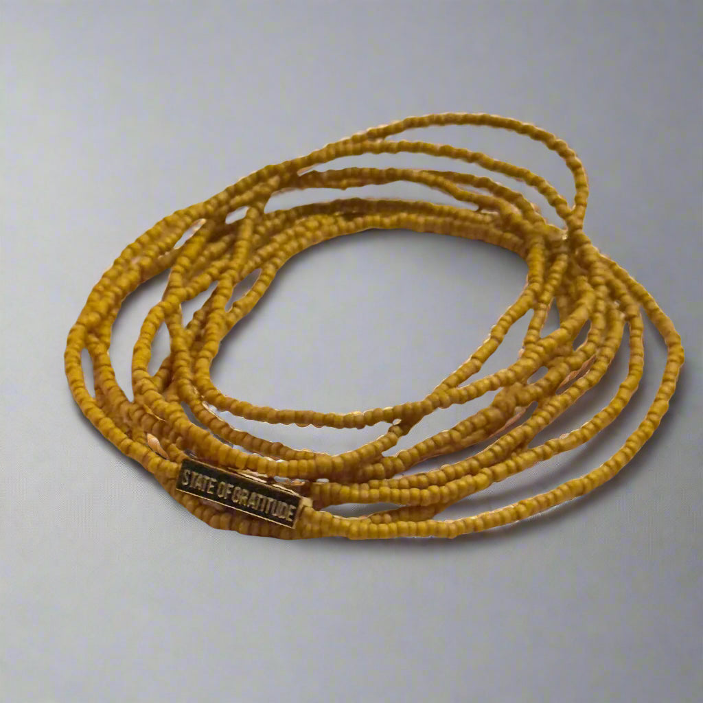 Mustard Gratitude Bracelet Wrap