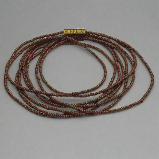 Oxblood Gratitude Bracelet Wrap