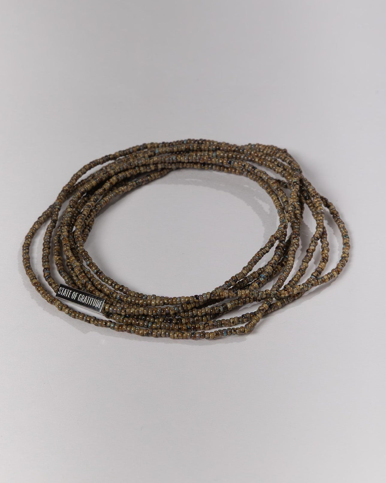 Beaded bracelet on a white background