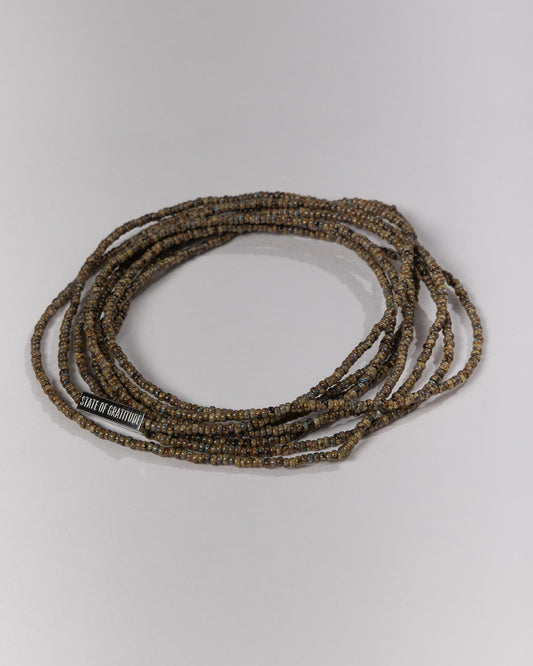 Beaded bracelet on a white background