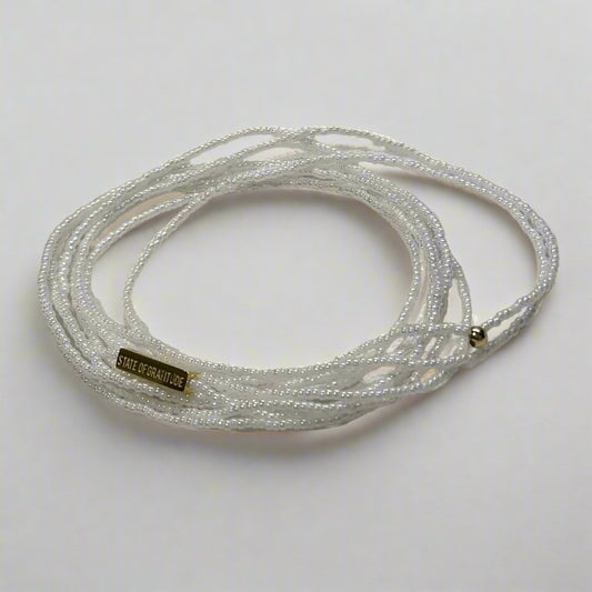 White Gratitude Bracelet Wrap