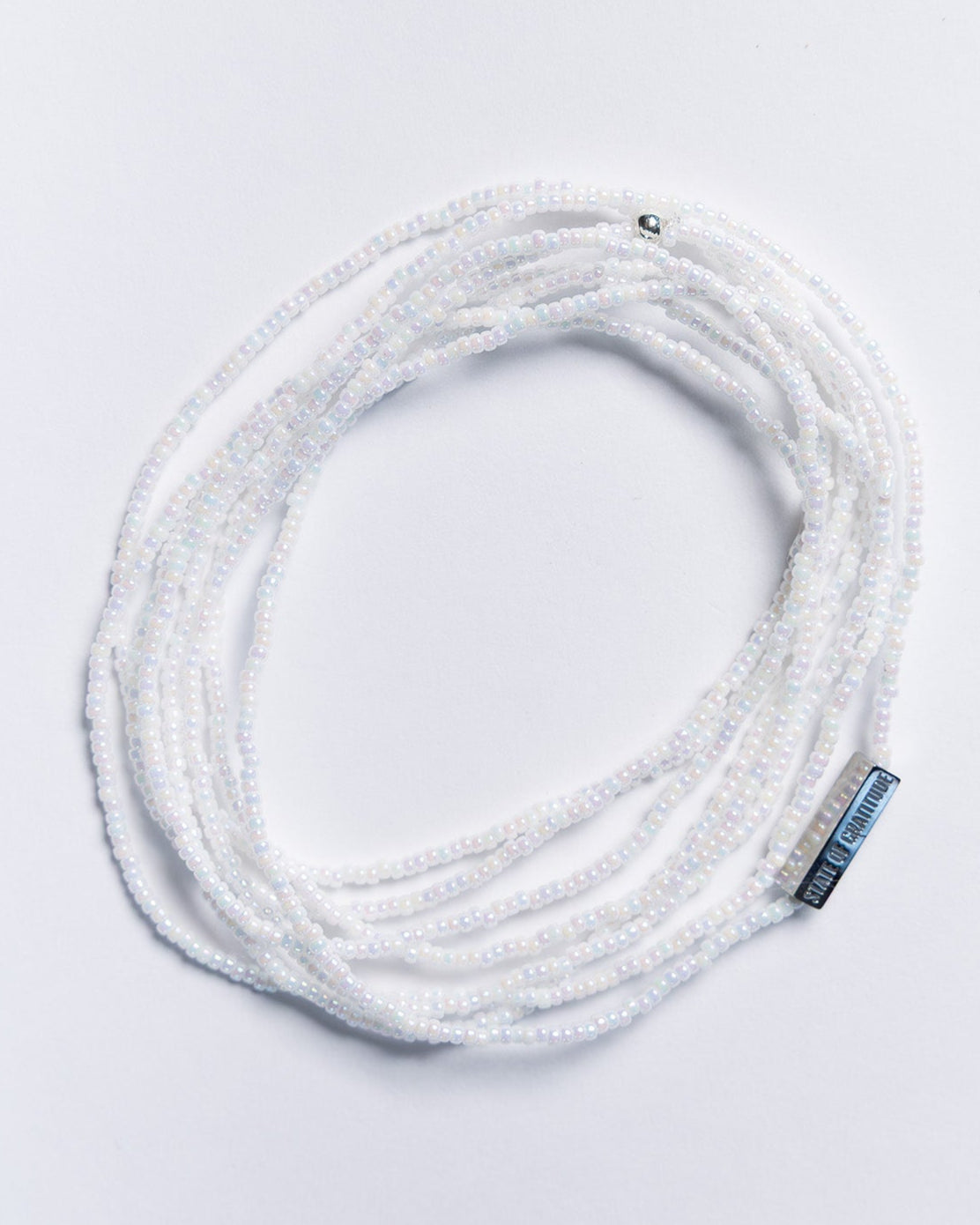 White Gratitude Bracelet Wrap